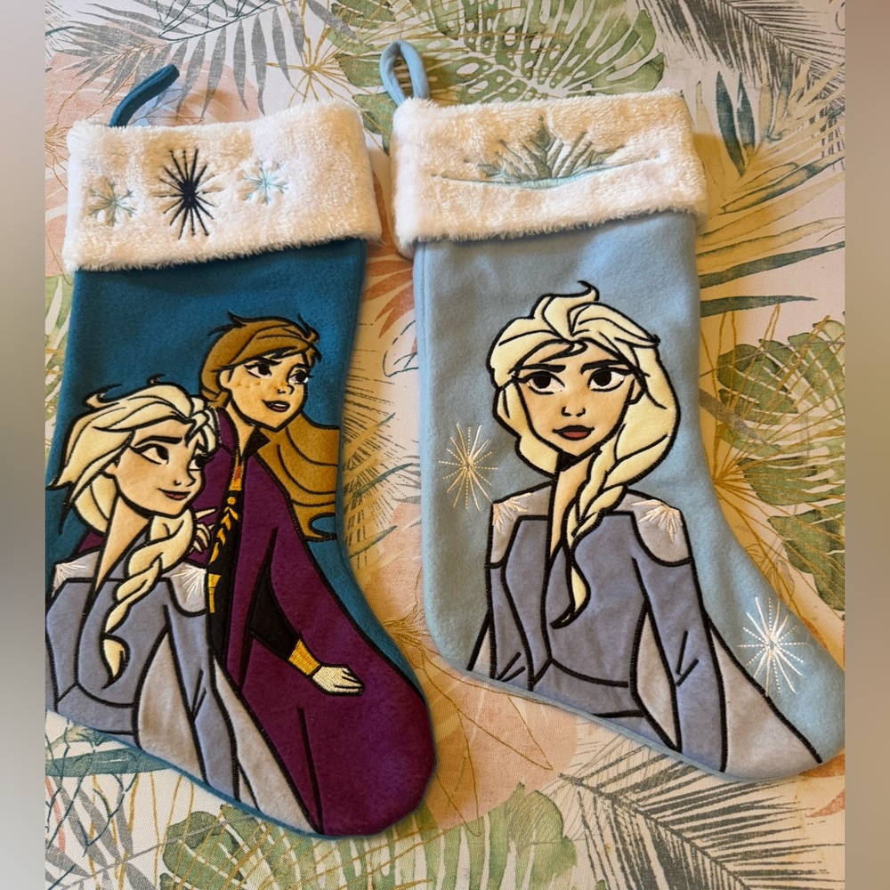 Disney Frozen II Plush Stocking bundle Elsa and Anna Christmas stockings